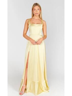 Show Me Your Mumu Clarissa Corset Dress Butter Yellow Bridesmaid Wedding Guest